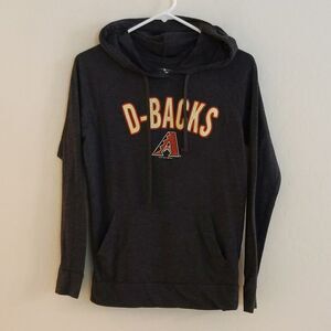 Arizona Diamondbacks AZ D-backs Baseball MLB Grey Long Sleeve Hooded Shirt - S